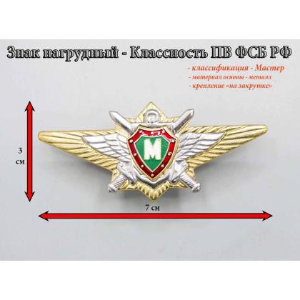 Где купить Нагрудный знак классность  Пограничные войска РФ. офицерский - М (мастер) в Москве недорого