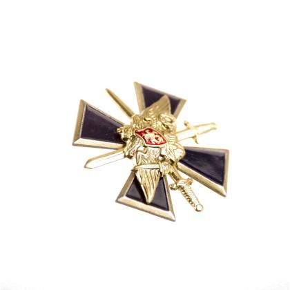 Где купить знак Значок металлический Крест с мечами и орлом РА (темно-синий) в Москве недорого