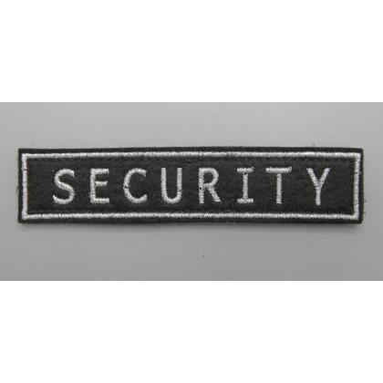 Где купить Нашивку SECURITY Поле черное, Буквы серебро, Кант серебро на липучке в Москве недорого с доставкой по России