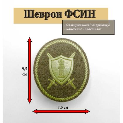 Где купить Шеврон ФСИН ( специальных подразделений ) Олива пластизоль , без липучки в Москве недорого