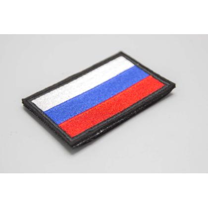 Где купить Шеврон - патч - нарукавный флаг Триколор ( 8х5 ) на липучке. Кант черный в Москве недорого с доставкой по России
