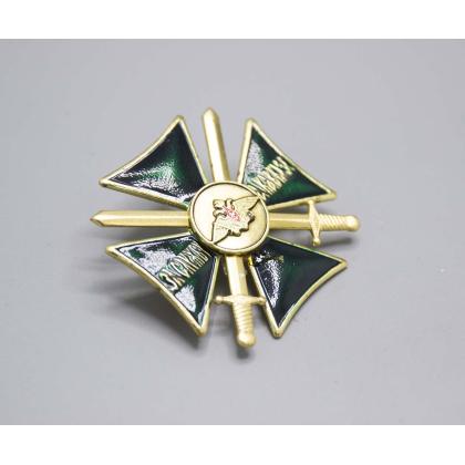 Где купить нагрудный знак Значок  За службу на Кавказе ( крест )  зеленый в Москве недорого с доставкой по России