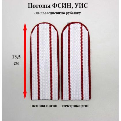 Где купить Погоны ФСИН , УИС серые ( с двумя просветами ) на  повседневную форменную рубашку ,  картон в Москве недорого с доставкой по России