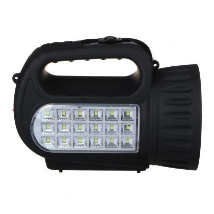 Где купить ЧИНГИСХАН Фонарь прожектор аккумуляторный18 SMD  1 Вт LED, шнур 220В, резинопластик, 18 11 см  военторг Атаман Москва доставка дешево