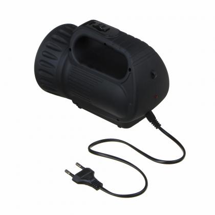Где купить ЧИНГИСХАН Фонарь прожектор аккумуляторный18 SMD  1 Вт LED, шнур 220В, резинопластик, 18 11 см  военторг Атаман Москва доставка дешево