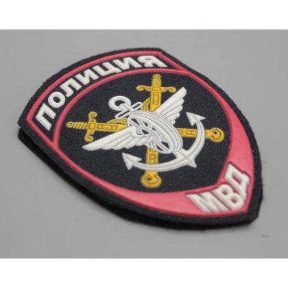 Где купить Шеврон (с липучкой) ПВХ резина Полиция МВД подразделение внутрених дел на транспорте ( Приказ №777 ) в Москве недорого с доставкой 