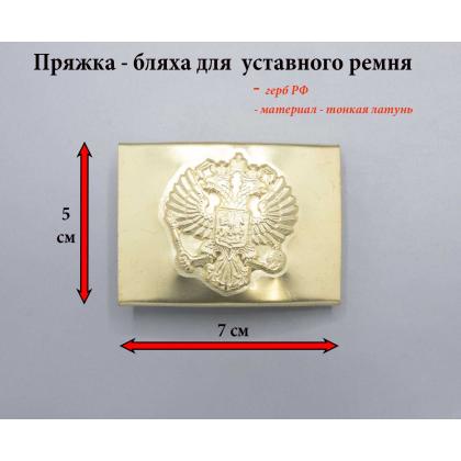 Где купить пряжку Бляху на уставной ремень Орел РФ (тонкая латунь) в Москве недорого с доставкой по России