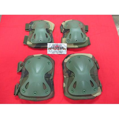 Комплект наколенники и налокотники Tactica 7.62 X-Form, цвет Вудланд (Woodland) купить дешево москва военторг атаман