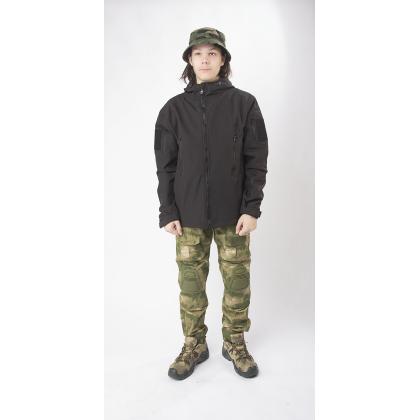 Где купить тактическую Куртка Классик (Софт Шелл - soft shell jacket), цвет Черный , в Москве недорого с доставкой по России