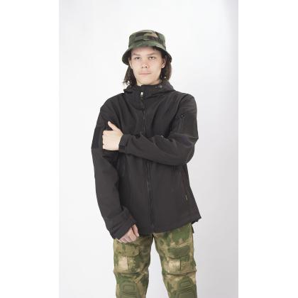 Где купить тактическую Куртка Классик (Софт Шелл - soft shell jacket), цвет Черный , в Москве недорого с доставкой по России