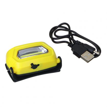 Где купить ЧИНГИСХАН Фонарь налобный, 1 COB, 7Вт, 200мАч, USB, 8х4см, пластик, 3 режима  военторг Атаман Москва доставка дешево