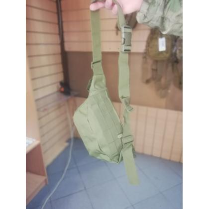 Где купить Сумку поясную (Tactical Sling Bag), цвет Олива (410), тактическую сумку на пояс , в Москве в интернет магазине Атаман недорого