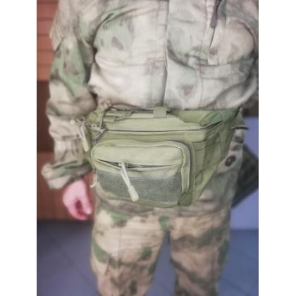 Где купить Сумку поясную (Tactical Sling Bag), цвет Олива (410), тактическую сумку на пояс , в Москве в интернет магазине Атаман недорого