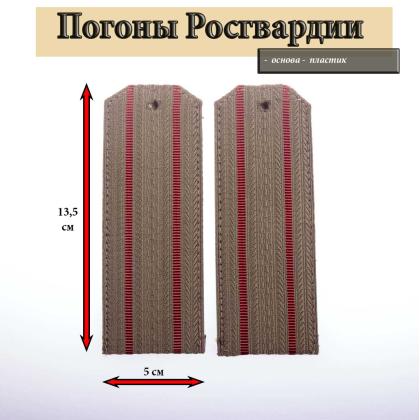 Где купить Погоны Росгвардии оливковые 2 краповых просвета, Росгвардия, пластик в Москве недорого