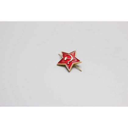 Где купить Звезду металл  на пилотку, фуражку ( СССР )  24 мм Красная в Москве недорого с доставкой по России