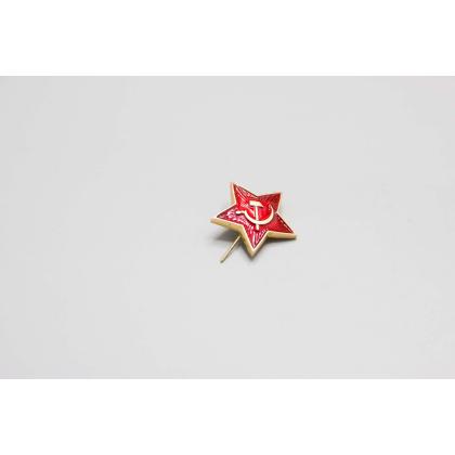 Где купить Звезду металл  на пилотку, фуражку ( СССР )  24 мм Красная в Москве недорого с доставкой по России