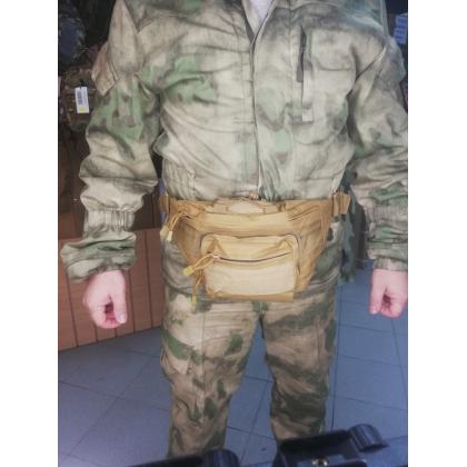 Где купить Сумку поясную (Tactical Sling Bag), цвет Кайот (410) тактическую суку на пояс, в Москве в интернет магазине Атаман недорого