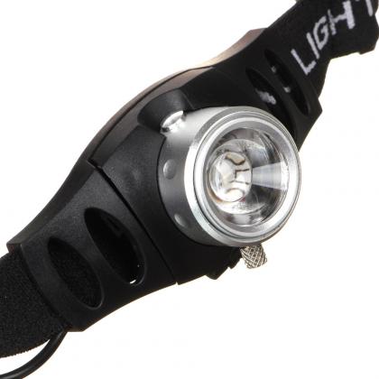 Где купить ЧИНГИСХАН Фонарь налобный, 1 XPE LED, с фокусировкой, 3хААА, 2 режима, пластик  военторг Атаман Москва доставка дешево