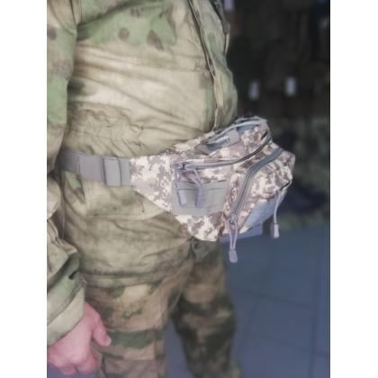 Где купить Сумку поясную (Tactical Sling Bag), цвет камуфляжный Цифровой серый НАТО (ACUPAT) (410), в Москве в интернет магазине Атаман недорого