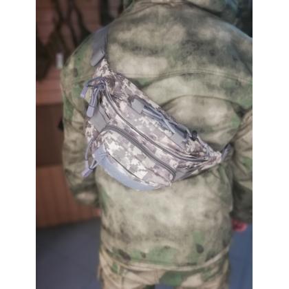 Где купить Сумку поясную (Tactical Sling Bag), цвет камуфляжный Цифровой серый НАТО (ACUPAT) (410), в Москве в интернет магазине Атаман недорого