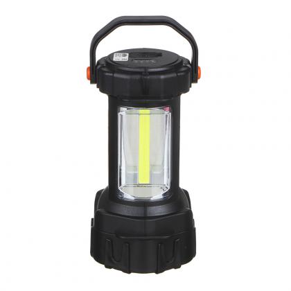 Где купить ЧИНГИСХАН Фонарь прожектор, 1 LED + 1 COB, 3Вт + 3Вт, аккумулятор 2400мАч, USB, 17х13см, пластик   военторг Атаман Москва доставка дешево