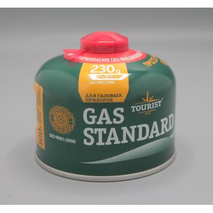 Где купить газовый туристический Газ баллон GAS STANDARD (TBR-230) для портативных приборов - резьбовой, Tourist Турист в Москве СПб недорого 