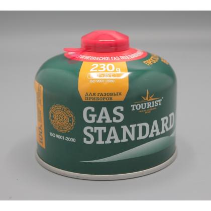 Где купить газовый туристический Газ баллон GAS STANDARD (TBR-230) для портативных приборов - резьбовой, Tourist Турист в Москве СПб недорого 