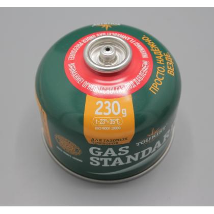 Где купить газовый туристический Газ баллон GAS STANDARD (TBR-230) для портативных приборов - резьбовой, Tourist Турист в Москве СПб недорого 