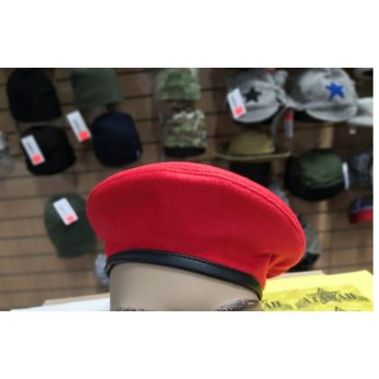 Берет простой красный (военная полиция, юнармия) купить в москве военторг атаман