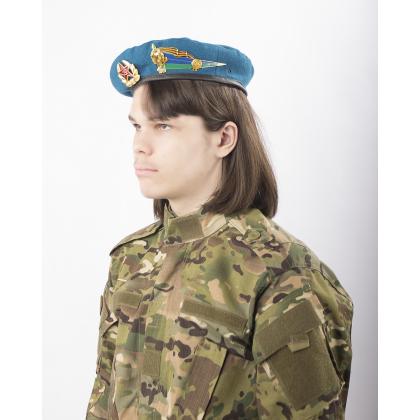 Где купить Берет простой армейский голубой (для ВДВ) в Москве недорого с доставкой по России