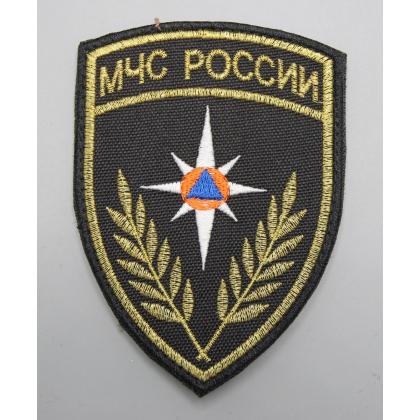 Где купить Шеврон вышитый МЧС России на липучке недорого в Москве с доставкой по России