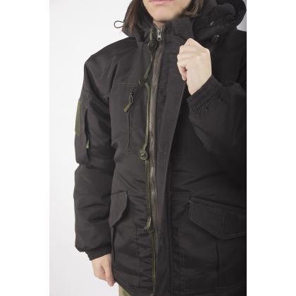 Где купить Куртку зимнюю Горка,   Модель 05 (ткань Рип-стоп - Флис ), цвет Черный в Москве недорого с  доставкой по России