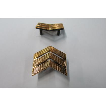 Лычка (пластик) сержант на погоны золотая, ВС (знак различия)