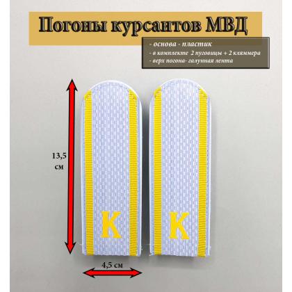 Где купить Погоны серо-голубые курсант  Полиция (МВД) в Москве недорого с доставкой по России