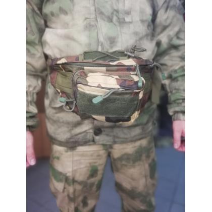 Сумка поясная, цвет Woodland (410)  купить в москве военторг атаман