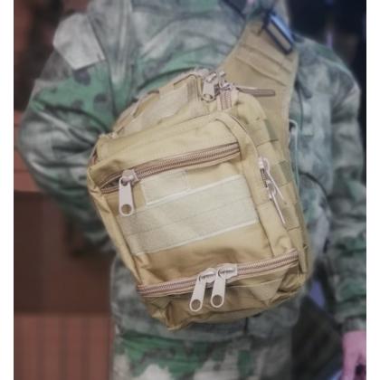 Сумка тактическая плечевая (6 Л),  цвет Кайот ( мод.095)  купить в москве военторг атаман