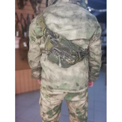 Где купить Сумку поясную (Tactical Sling Bag), тктическую сумку на пояс, цвет камуфлированный Цифра пиксел (410) в Москве в интернет магазине Атаман 