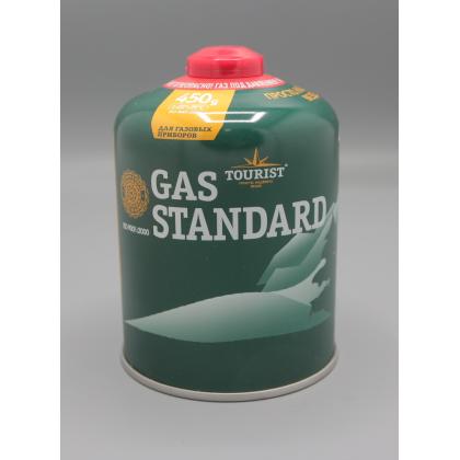 Где купить газовый туристический Газ баллон GAS STANDARD (TBR-450) для портативных приборов , туристических горелок- резьбовой, Tourist Турист в Москв