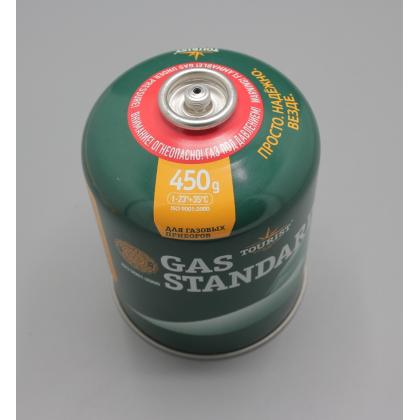 Где купить газовый туристический Газ баллон GAS STANDARD (TBR-450) для портативных приборов , туристических горелок- резьбовой, Tourist Турист в Москв