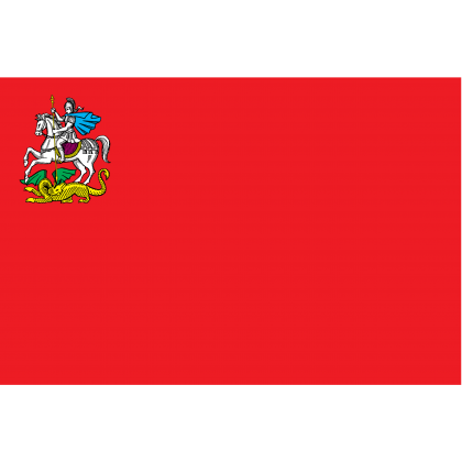 Флаг М.О. (красный с гербом)
