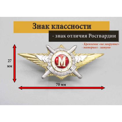 Где купить Нагрудный знак классность  Росгвардия   Мастер в Москве СПб недорого с доставкой по России