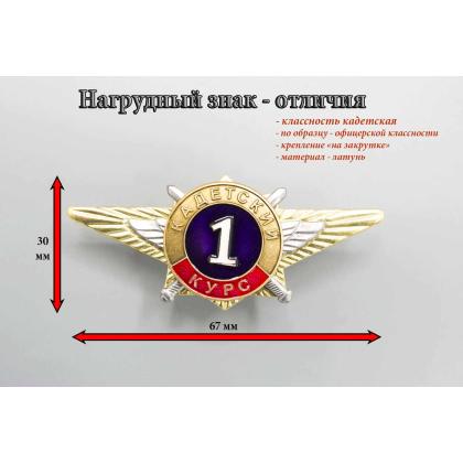 Где купить знак кадетская классность Значок  Кадетский курс №1 (по образцу офицерской классности) в Москве недорого с доставкой по России