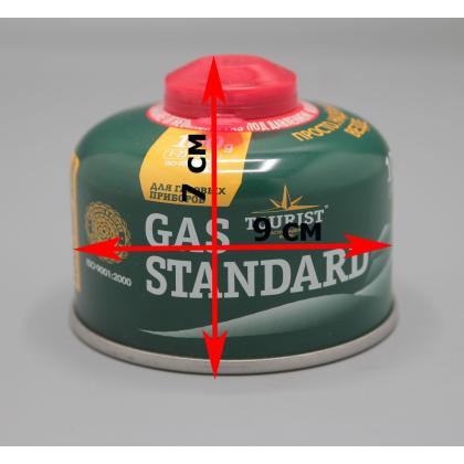Где купить газовый туристический Газ баллон GAS STANDARD (TBR-100) для портативных приборов , газовых горелок - резьбовой, Tourist Турист в Москве СПб