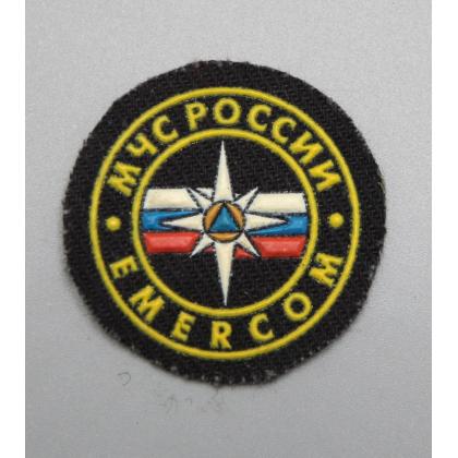 Где купить Шеврон пластизолевый МЧС России EMERCOM (3 см) недорого в Москве с доставкой по России