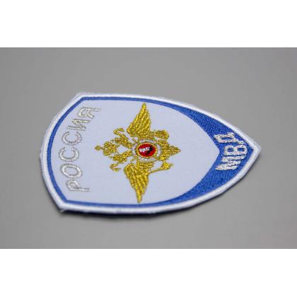 Где купить Шеврон вышитый, Юстиция МВД (общий), на голубую рубашку в Москве недорого с доставкой по России