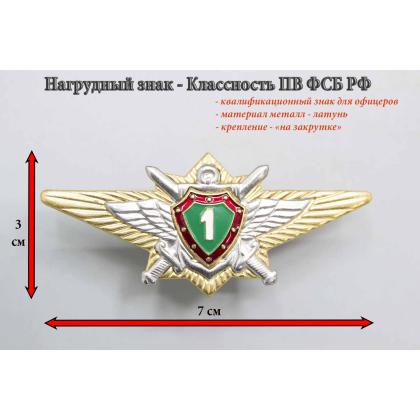 Где купить Нагрудный знак классность   пограничные войска ПВ ФСБ РФ  офицерский - 1 класс в Москве недорого
