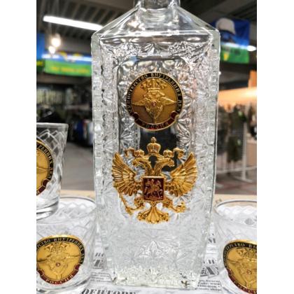 Подарочный набор штоф + 6 стопок МВД  купить в москве военторг атаман