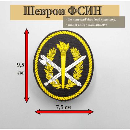 Где купить Шеврон ФСИН (образовательное учреждение) пластизоль в Москве недорого