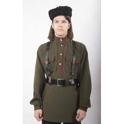 Где купить Портупею офицерскую  образца 1912 года для казаков, цвет черный (Премиум) в Москве недорого сдоставкой по России