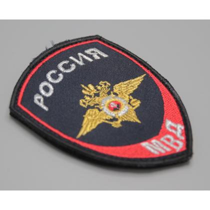 Где купить Шеврон  МВД - знак сотрудников внутренних служб (синий) БЕЗ ПОЛИЦИИ. На липучке в Москве недорого с доставкой по России